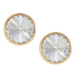 LES BERNARD • Vintage Crystal Clear Reflecting Pool Earrings